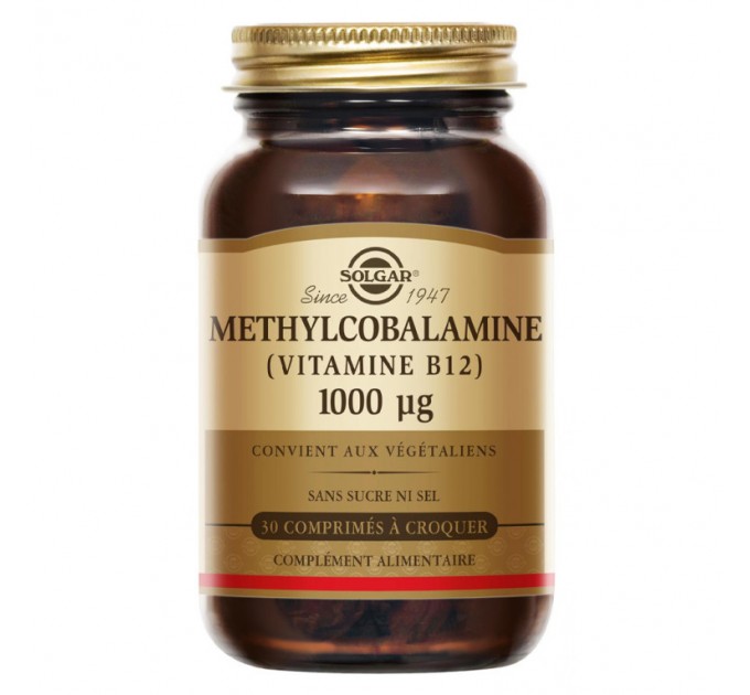 Комплекс Solgar MÉTHYLCOBALAMINE Vitamine B12 1000 мкг 30 таблеток