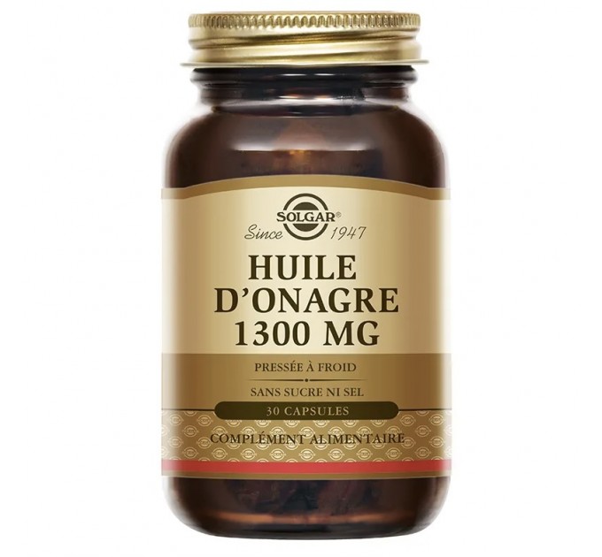 Масло вечерней примулы Solgar Huile D'ONAGRE 1300 мг 60 капсул