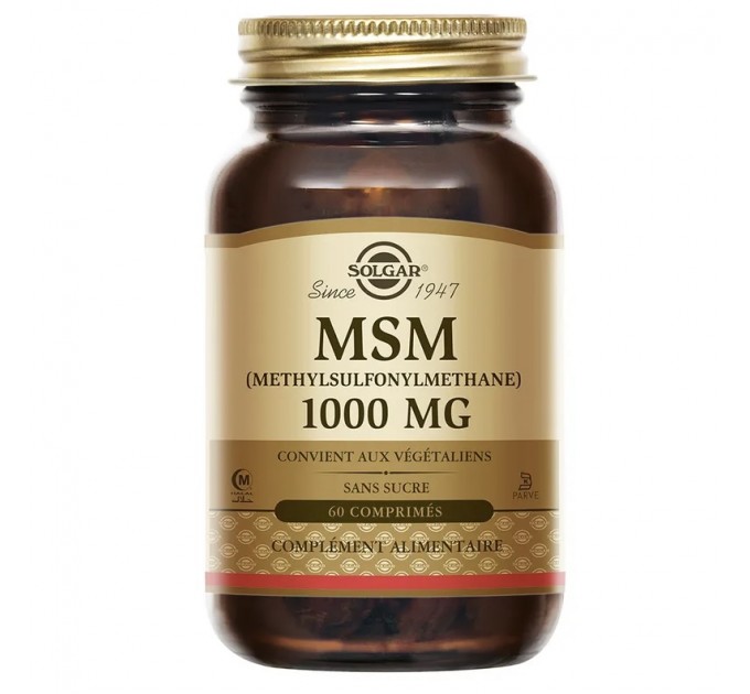 Витамины для ногтей и волос Solgar MSM 1000 мг 60 таблеток