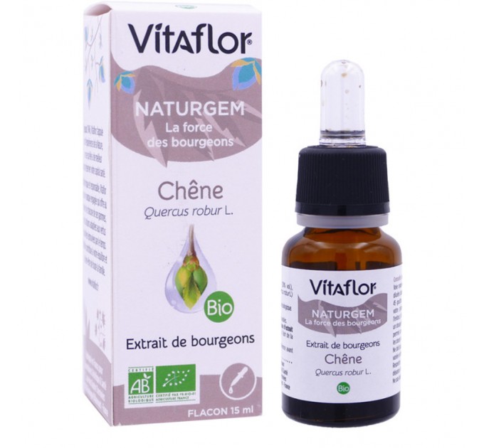 Экстракт почек дуба Extrait de Bourgeon bio de Chêne de VITAFLOR 15 мл