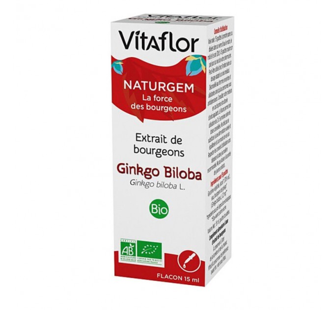 Экстракт почек гинкго билоба Extrait de Bourgeon Ginkgo VITAFLOR 15 мл