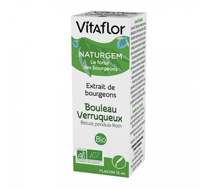 Экстракт Почек Берёзы Бородавчатой NATURGEM Bouleau Extrait de Bourgeons VITAFLOR 15 мл