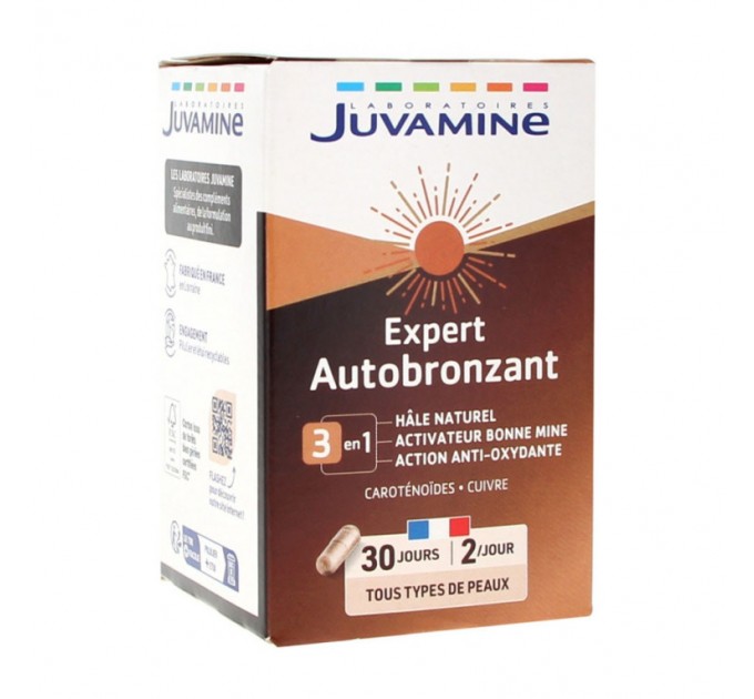 Капсулы для загара JUVAMINE Bronzage ANTI-ÂGE 30 капсул 