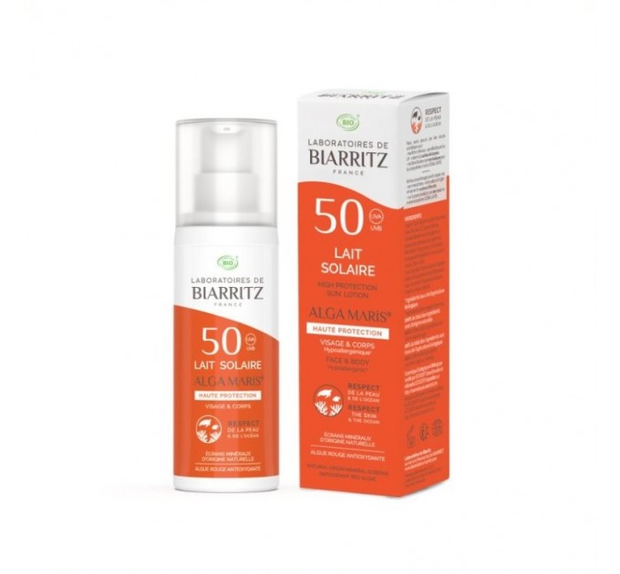 Лосьон для загара Lait Solaire SPF50 Alga Maris LABORATOIRES de BIARRITZ 100 мл  