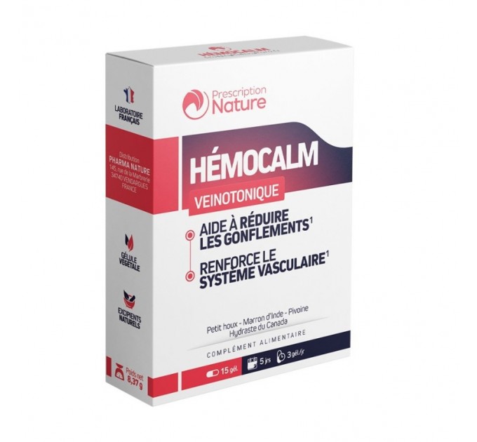 Комплекс для здоровых вен HEMOCALM от Prescription NATURE 15 таблеток