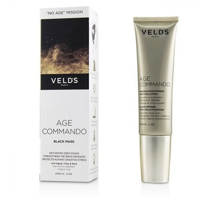 Черная маска Velds Masque Noir Intense Anti-pollution AGE COMMANDO 60 мл