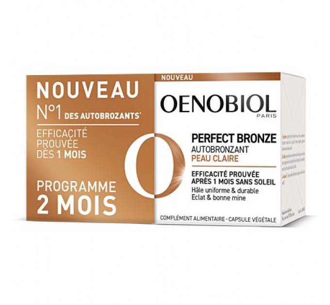 Автозагар OENOBIOL PERFECT BRONZE Autobronzant Peau claire 2*30 капсул
