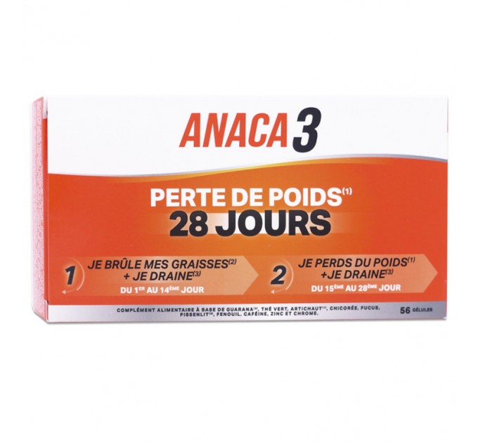 Комплекс для похудения ANACA3 PERTE DE POIDS 28 JOURS 56 капсул