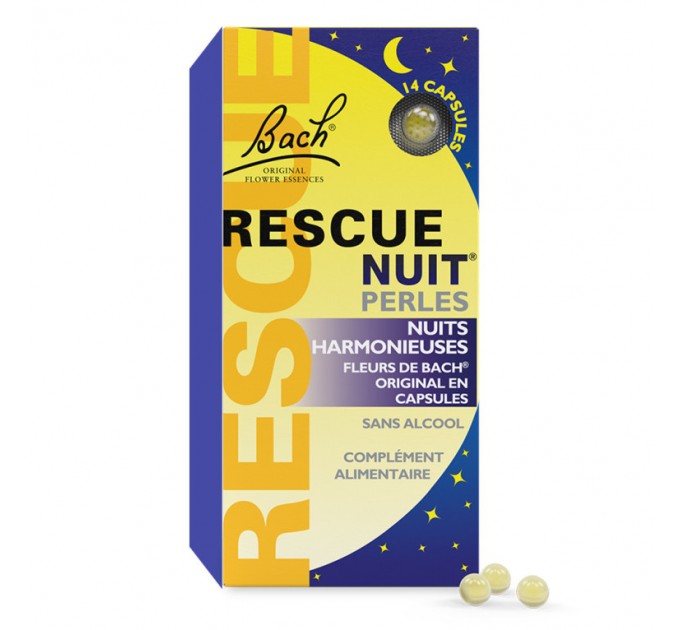 Капсулы от бессоницы RESCUE NUIT PERLES Fleurs de Bach 14 капсул