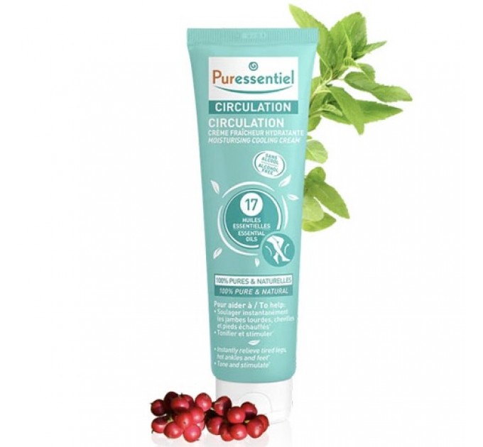 Крем от тяжести в ногах Puressentiel Circuit Creme 17 эфирных масел 100 мл
