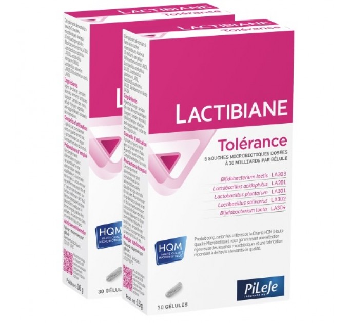 Компекс лактобактерий Pileje Lactibiane Tolerance 30 капсул X2