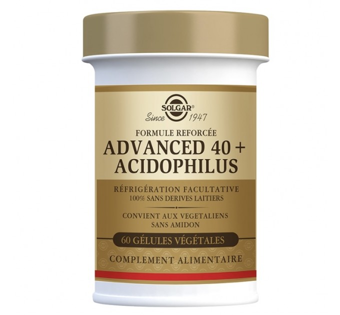 Пребиотики для людей +40 Solgar Advanced 40+ Acidophilus 60 капсул