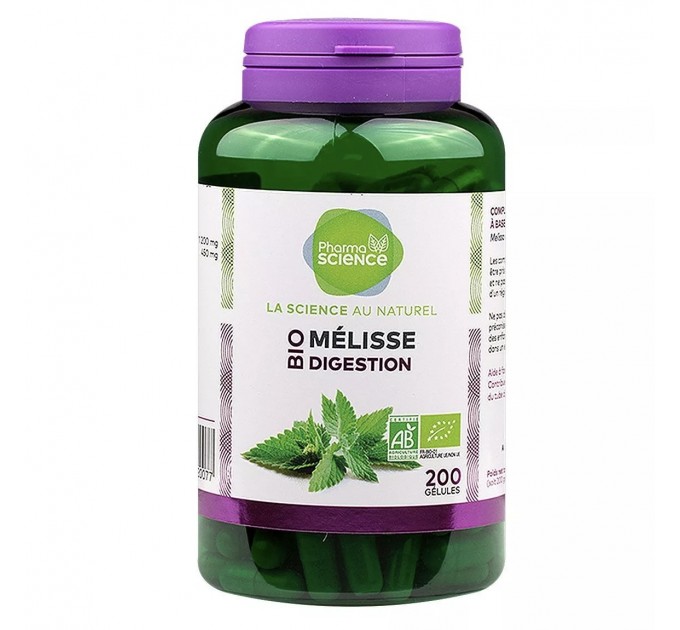 Капсулы для желудка Pharmascience Organic Melisse 200 капсул