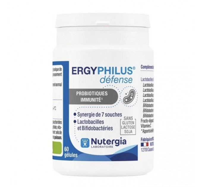 Добавка для иммунитета и кишечника Nutergia Ergyphilus Plus DEFENSE 60 капсул
