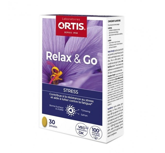 Таблетки от стресса и бессоницы Ortis Relax & Go Stress 30 таблеток