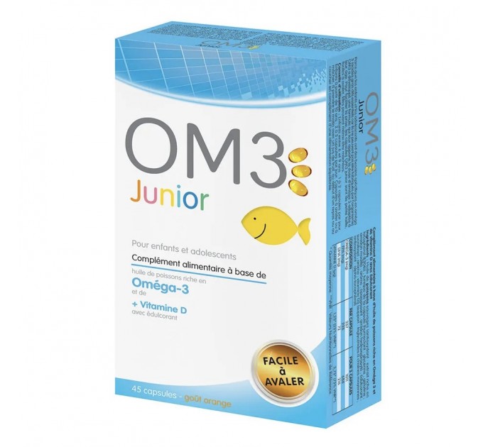 Омега 3 для детей и подростков Om3 Junior 60 капсул