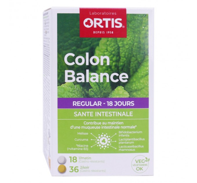 Капсулы от вздутия живота Ortis Colon Balance 36 + 18 таблеток