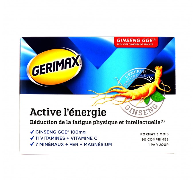 Витамины против снижения физической и интеллектуальной усталости Gerimax Active L'energie 90 капсул
