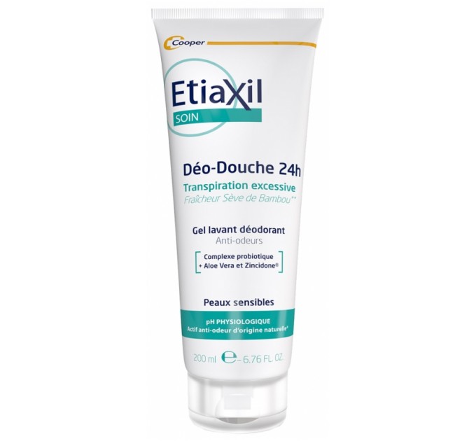 Дезодорант-гель для душа ETIAXIL SOIN DEO-DOUCHE 24H ANTI-ODEURS 200 мл 