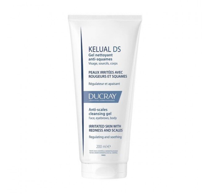Гель для раздраженной кожи лица и тела Ducray kelual DS Gel Moussant Visage & Corps 200 мл