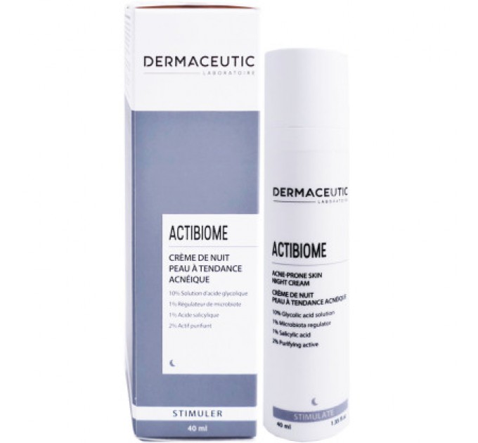 Ночной крем для тусклой кожи Actibiome crème de nuit de DERMACEUTIC 40 ml
