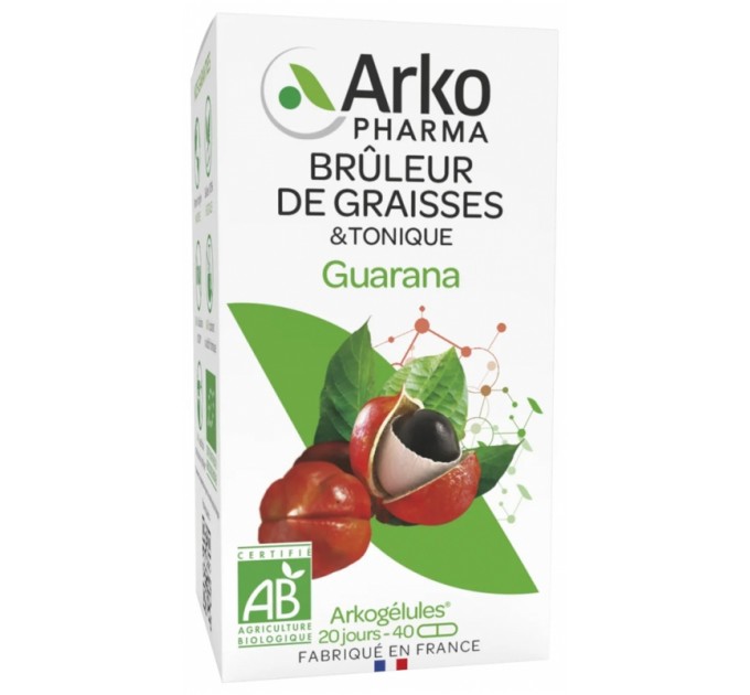 Жиросжигатель и тоник эстракт гуараны Arkopharma Guarana 40 капсул