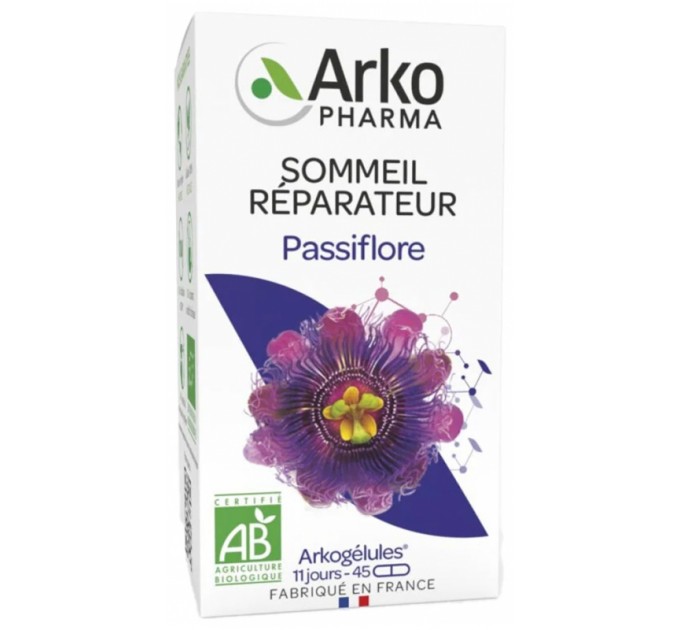 Капсулы от бессоницы Arkopharma Arkogélules Passiflore Bio 45 капсул