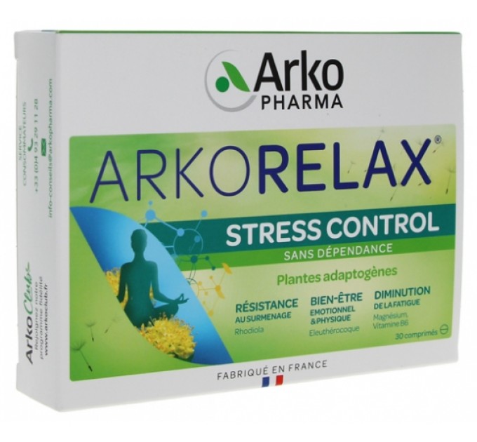 Комплекс контроль стресса Arkopharma Arkorelax Stress Control 30 таблеток