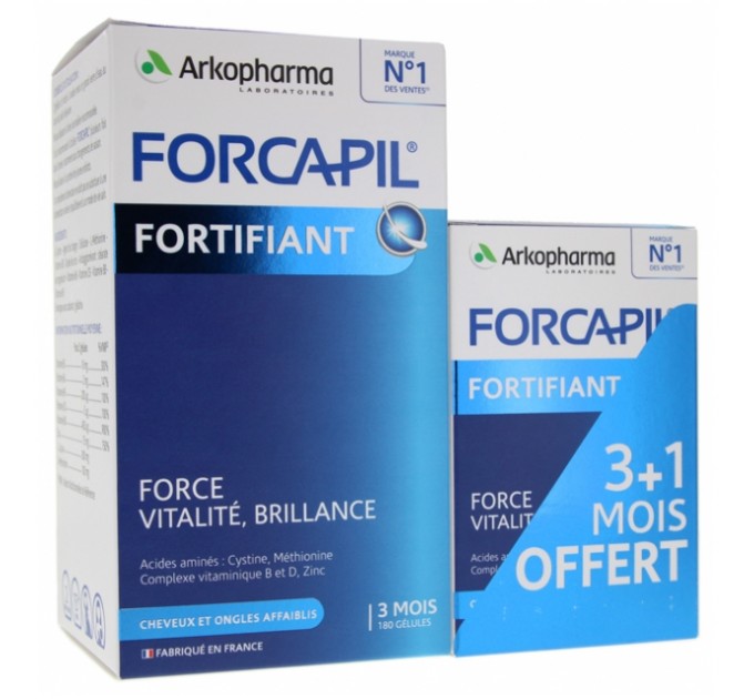 Витамины для волос и ногтей Arkopharma Forcapil Cheveux et Ongles 180 капсул + 60 капсул