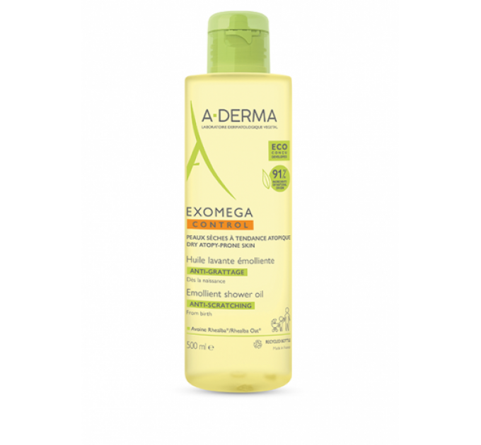 Смягчающее очищающее масло для душа EXOMEGA CONTROL Emollient Shower Oil от A-DERMA 500 мл
