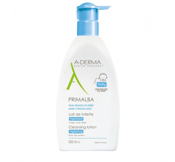 Увлажняющее очищающее молочко A-Derma Primalba Baby Gentle Cleansing Lotion 500 мл