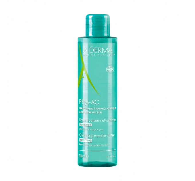Очищающая мицеллярная вода A-DERMA Eau micellaire purifiante Phys-AC 200 мл