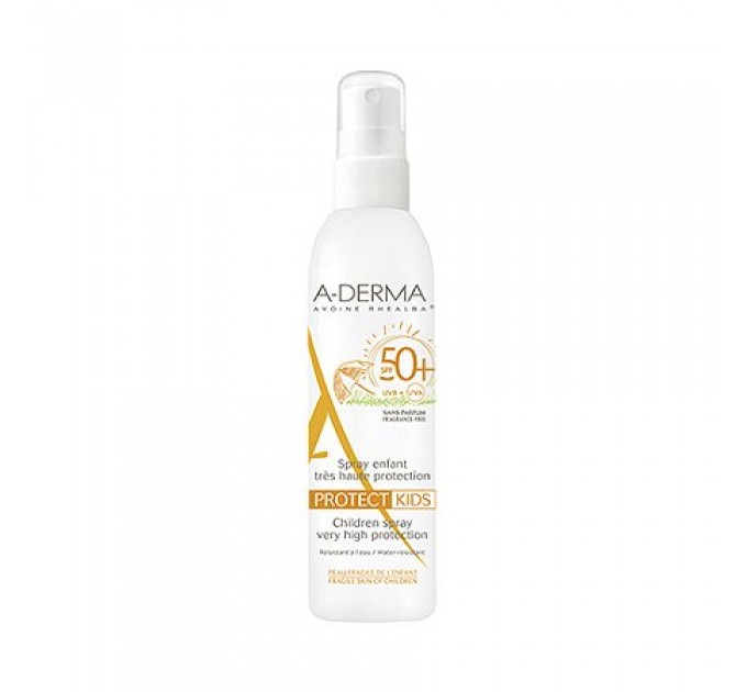 Детский спрей от солнца Aderma spray protect kids spf50 + 200 мл