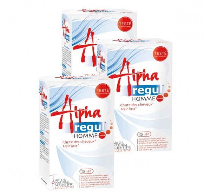 Набор против выпадения волос для мужчин Arlor Alpharegul Men Hair Loss 3 упаковки