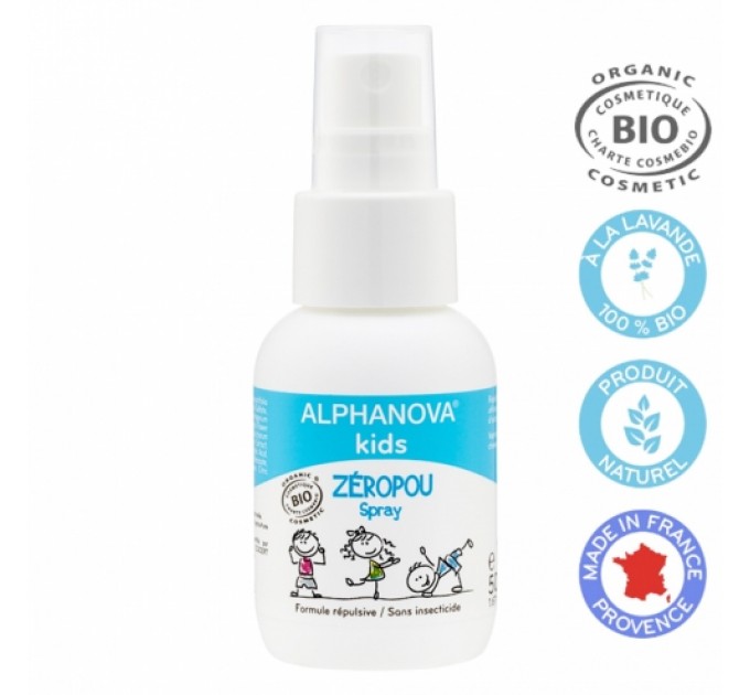 Био-спрей защита от вшей Alphanova kids Zeropou 50 мл