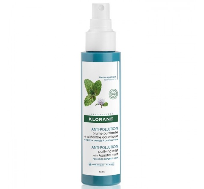 Очищающий спрей для волос Klorane aquatic mint 100 мл