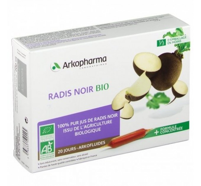 Ампулы черной редьки для пищеварения Arkopharma Black Radish 20 ампул