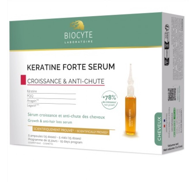 Сыворотка против выпадения волос BIOCYTE KERATINE FORTE SERUM 5 ампул