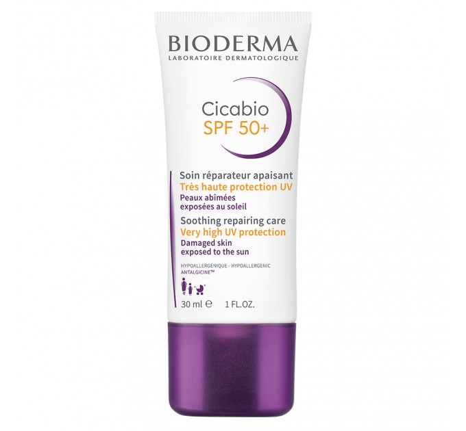 Восстанавливающий крем для поврежденной кожи Bioderma Cicabio spf50 + 30 мл