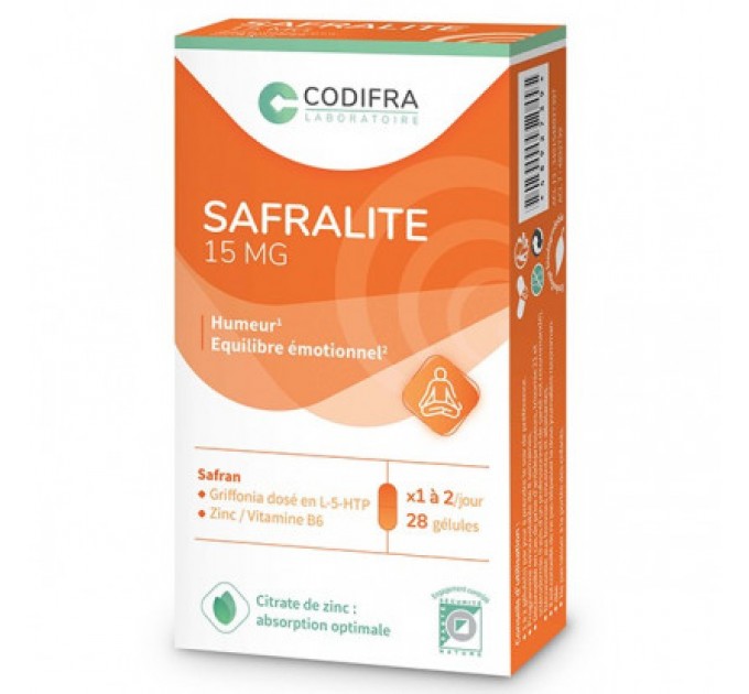 Капсулы эмоциональное равновесие Codifra Safralite 15 мг 28 капсул