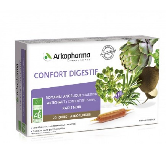 Капсулы для нормализации пищеварения и ЖКТ Arkopharma Digestive Comfort 20 капсул