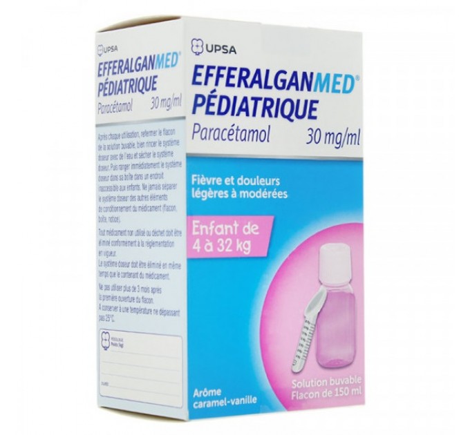 Жаропонижающее и обезболивающее для детей Efferalgan Med Pédiatrique 30 mg 90 мл