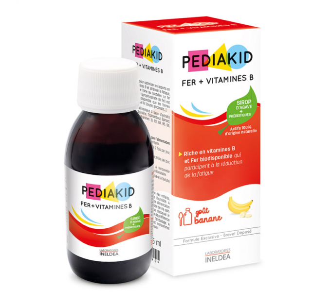 Сироп железо+витамин В PEDIAKID Fer + Vitamines B со вкусом банана 125 мл