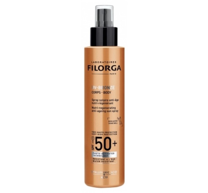 Антивозрастной солнцезащитный спрей для тела Filorga UV-bronze Body SPF50 + 150 мл
