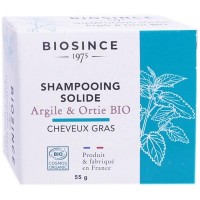 Сухой шампунь для жирных волос с алое вера и жожоба Solid Clay Shampoo BIOSINCE 55г