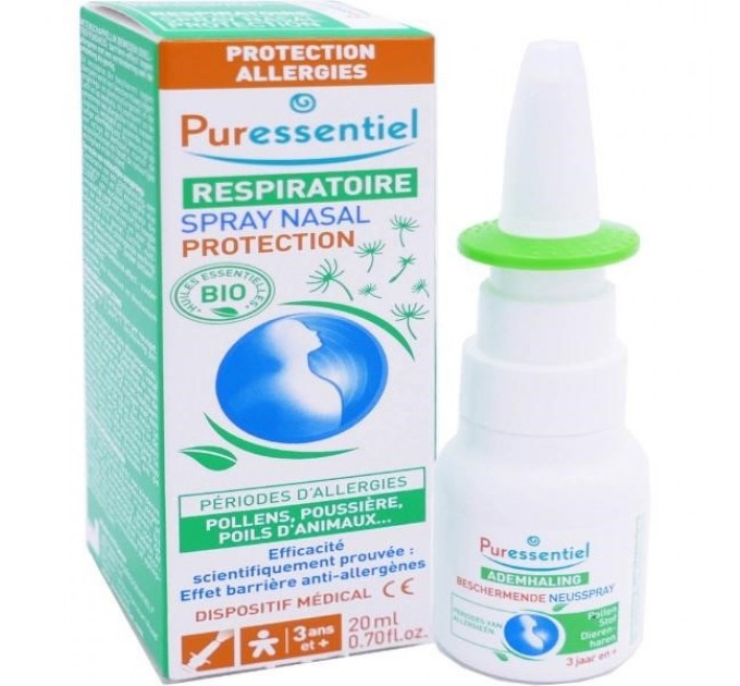 Спрей для защиты от аллергии PURESSENTIEL Respiratoire Spray Nasal Protection 20 мл