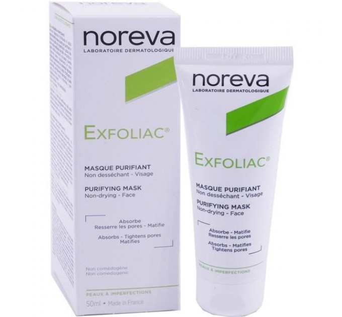 Очищающая отшелушивающая маска Noreva EXFOLIAC PURIFYING Mask 50 мл