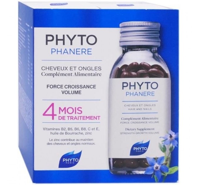 Капсулы для укрепления волос и ногтей Phyto Phanère 2x120 капсул