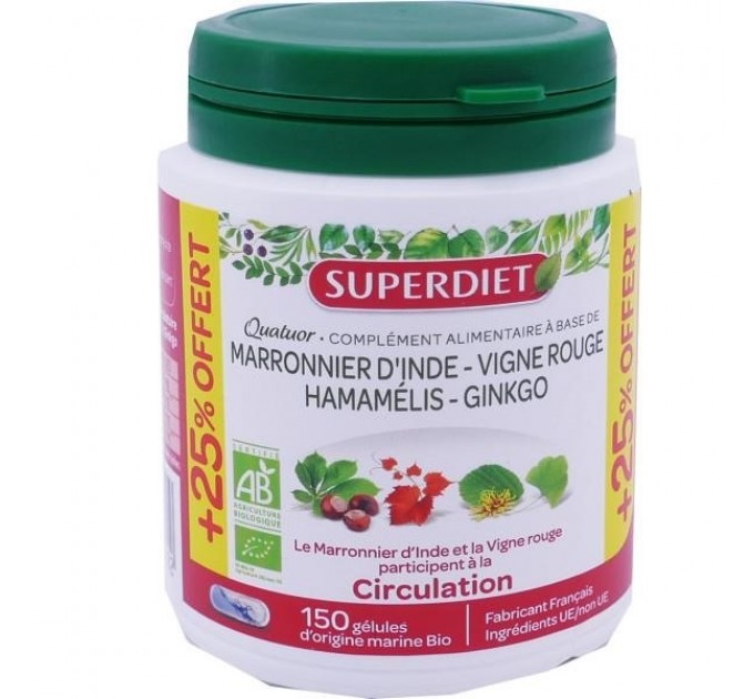 Комплекс для кровообращения SUPERDIET Marronnier d'Inde 150 капсул