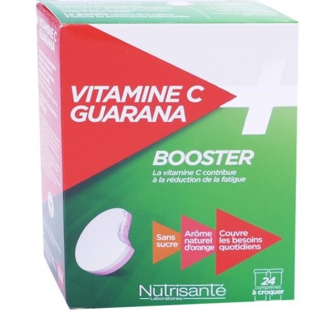 Витамин С с гуараной Vitamine C + Guarana BOOSTER 24 таблетки
